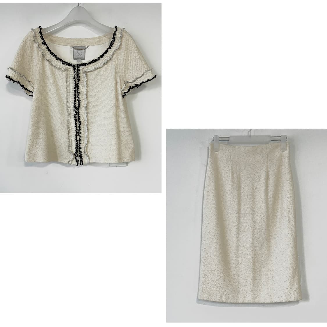 센존 꾸뛰르 트위드 자켓 스커트 투피스 상품이미지1