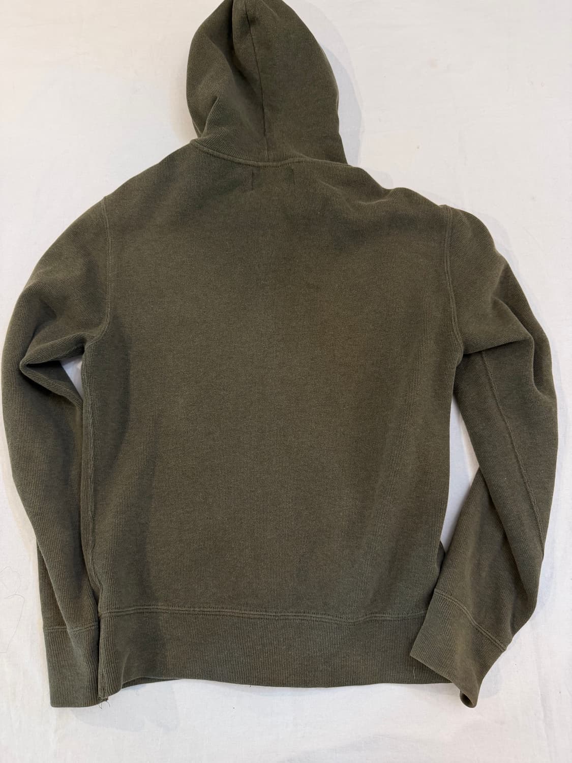 00s 폴로 랄프로렌 투웨이 와플 니트 후드집업 올리브 상품이미지3