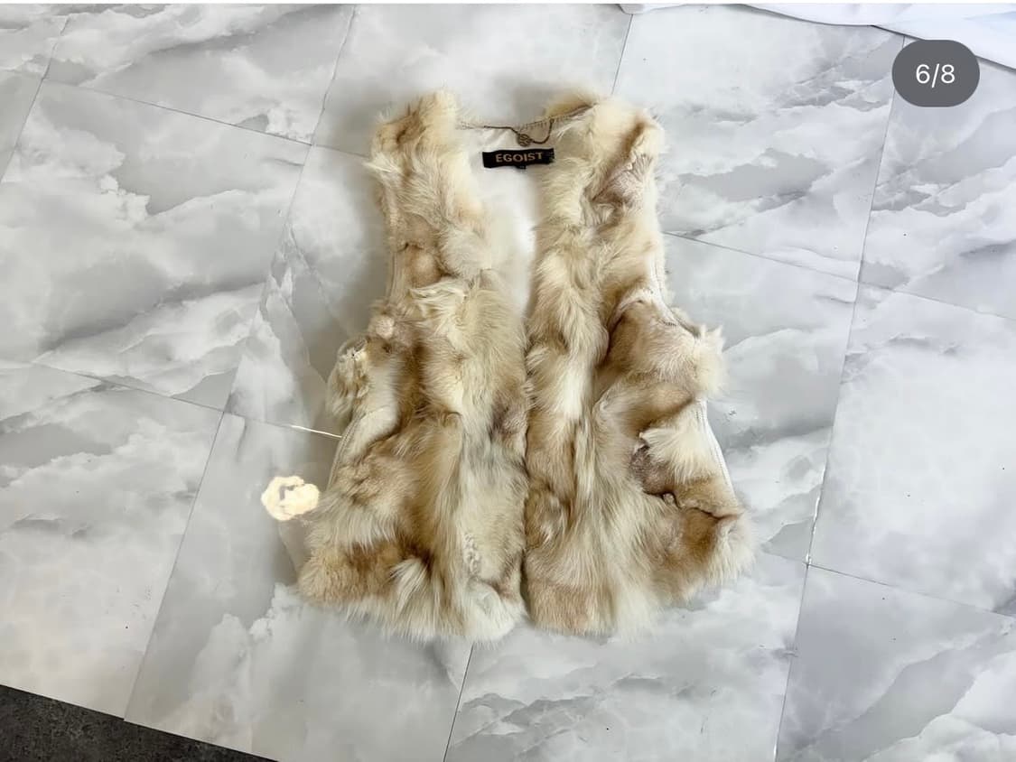 스트라이프 쭉티, 여우털베스트, 코위찬, 데님스커트 상품이미지6