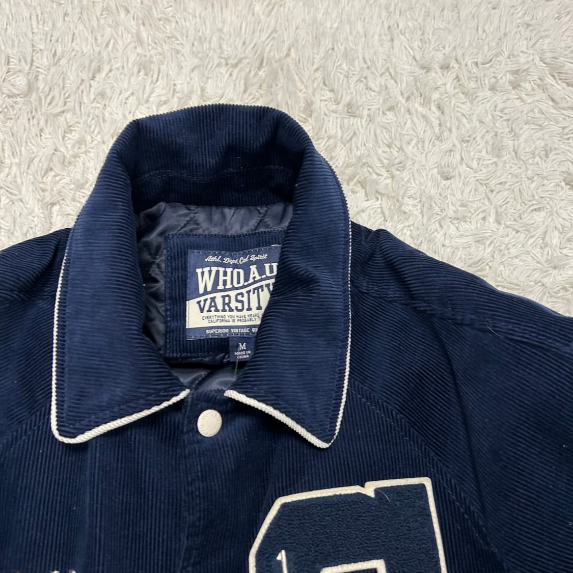 후아유 코듀로이 바시티자켓 상품이미지3