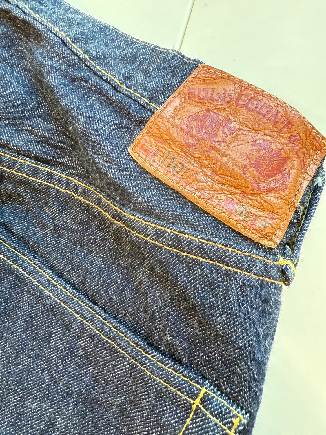 풀카운트 1101 원워시 셀비지 데님 팬츠 32 상품이미지8