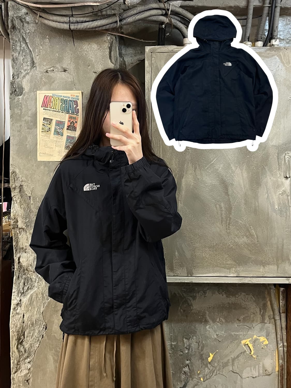 노스페이스 바람막이 블랙 95 #csz759  상품이미지1