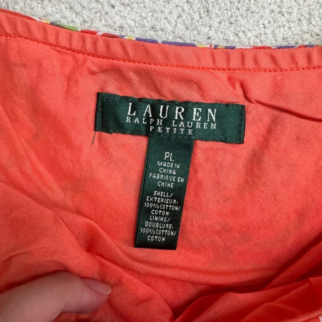 LAUREN RALPH LAUREN 레드 페이즐리 주름 스커트 상품이미지4
