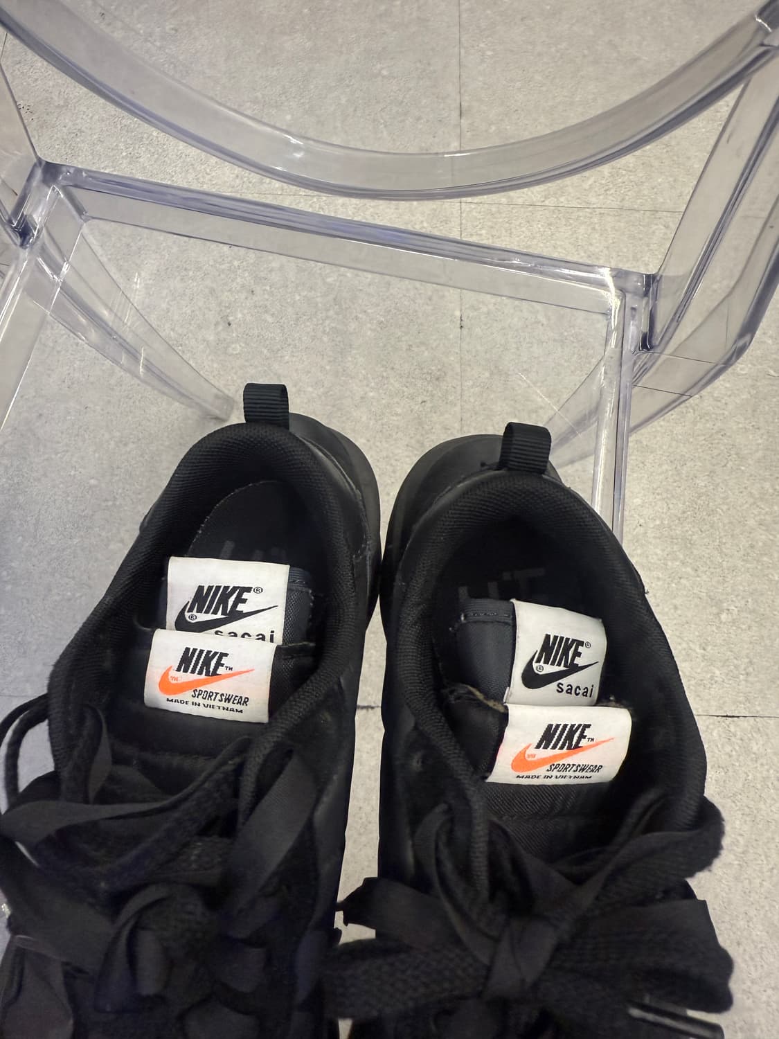 나이키 x 사카이 베이퍼 와플 블랙 245 상품이미지4