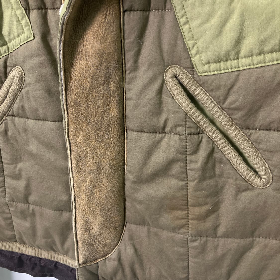 00's 디젤 카키 퀄팅 퍼프 자켓 S 상품이미지10