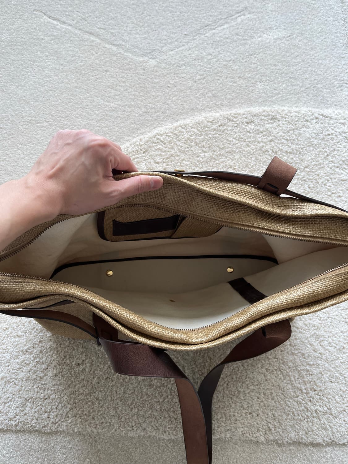 브룩스 브라더스 라탄 리얼 레더 숄더 백 상품이미지9