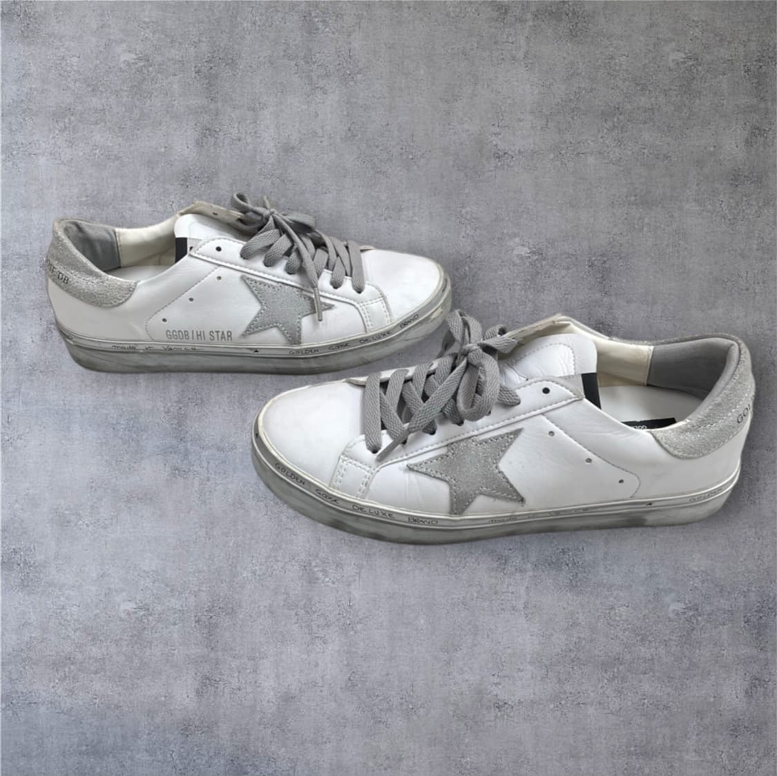 골든구스 Golden goose 화이트 실버 하이스타 스니커즈 39 상품이미지1