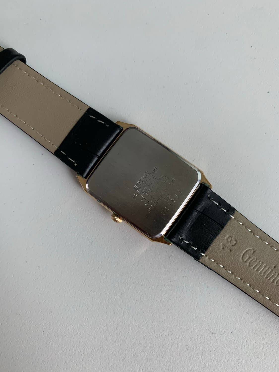세이코 Seiko 스퀘어 쿼츠 블랙 상품이미지4