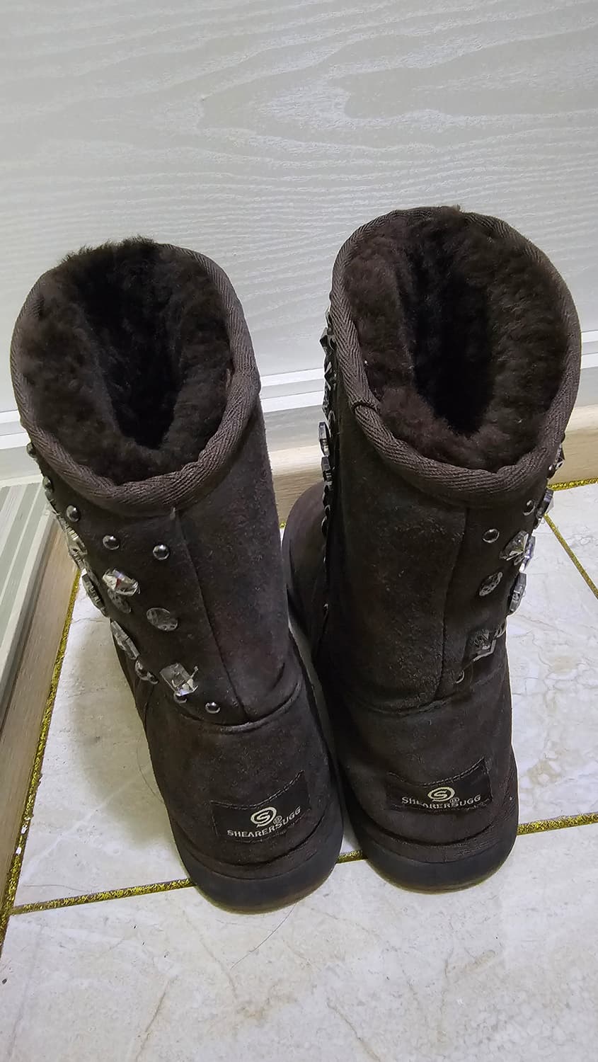 유일매물 희귀 새상품급 빈티지 UGG)오리지널 어그 스터드 무스탕 부츠 상품이미지4