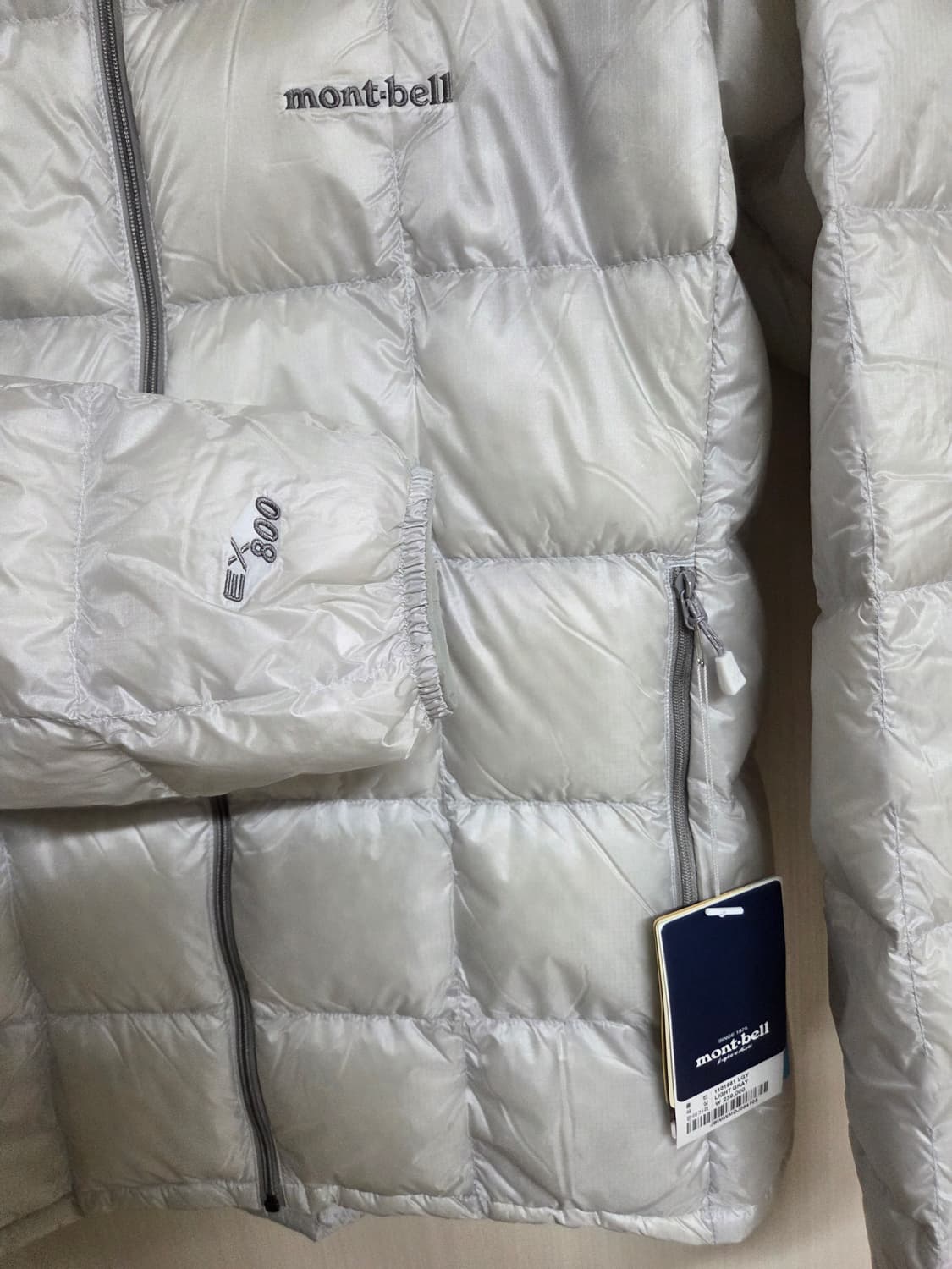 몽벨 슈페리어 800 경량 다운 자켓 라이트그레이 l사이즈 새제품 상품이미지5