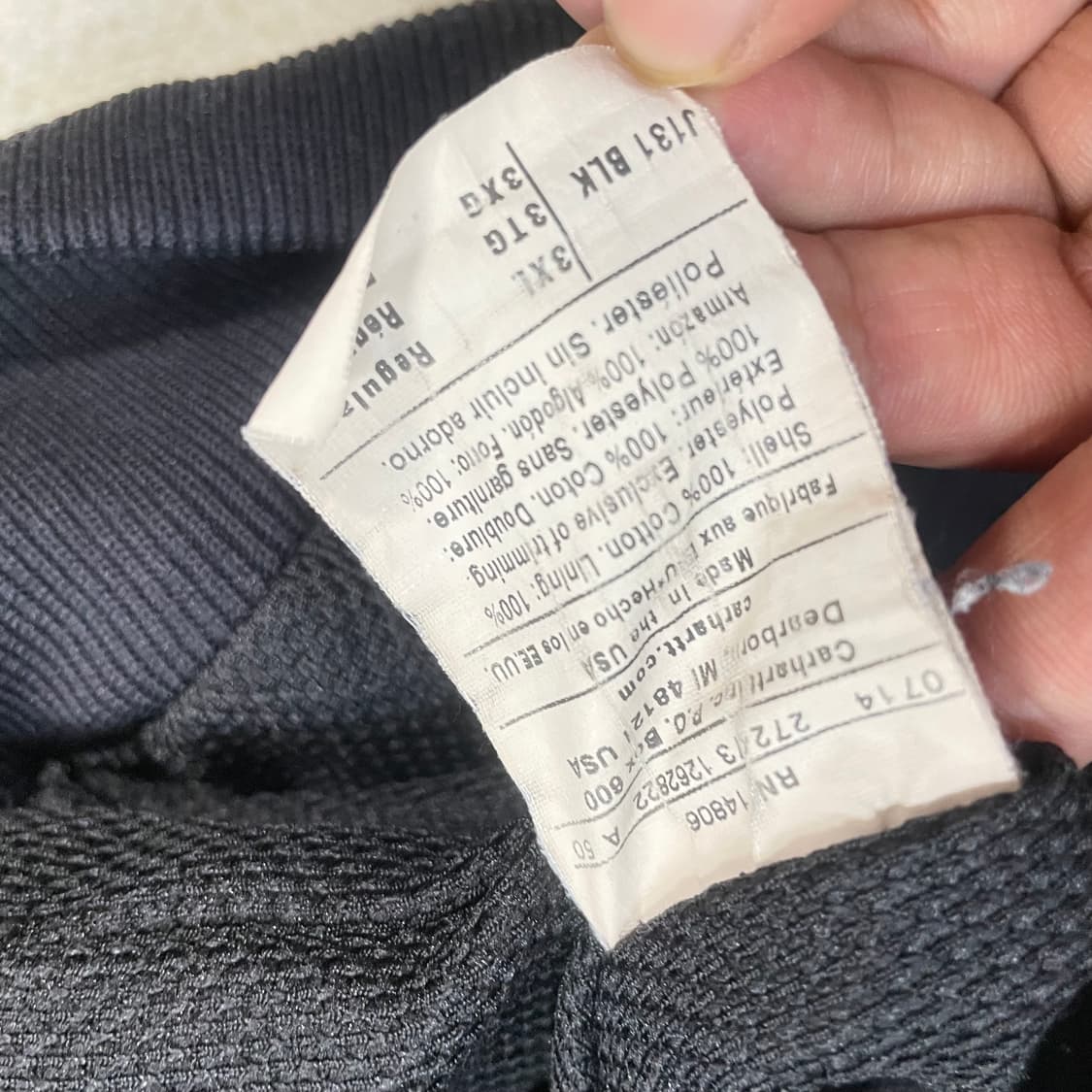 칼하트 Carhartt j131 액티브 후드 자켓 블랙 상품이미지4