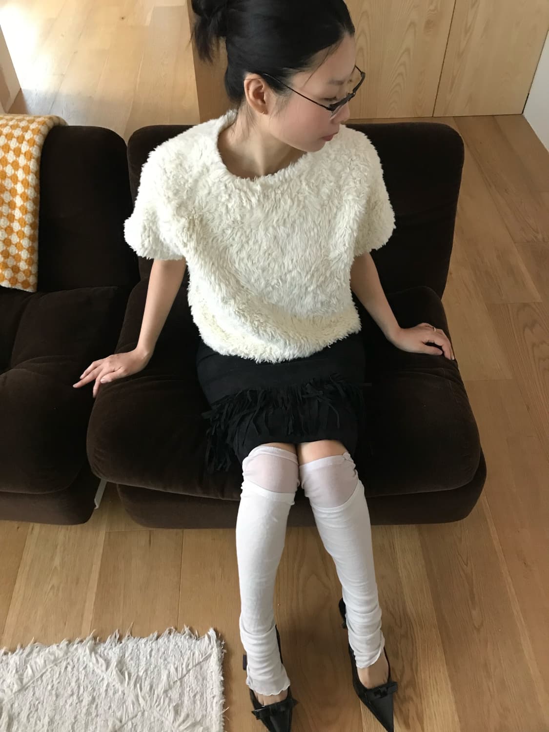 vintage suede tassel skirt (28inch) 상품이미지5