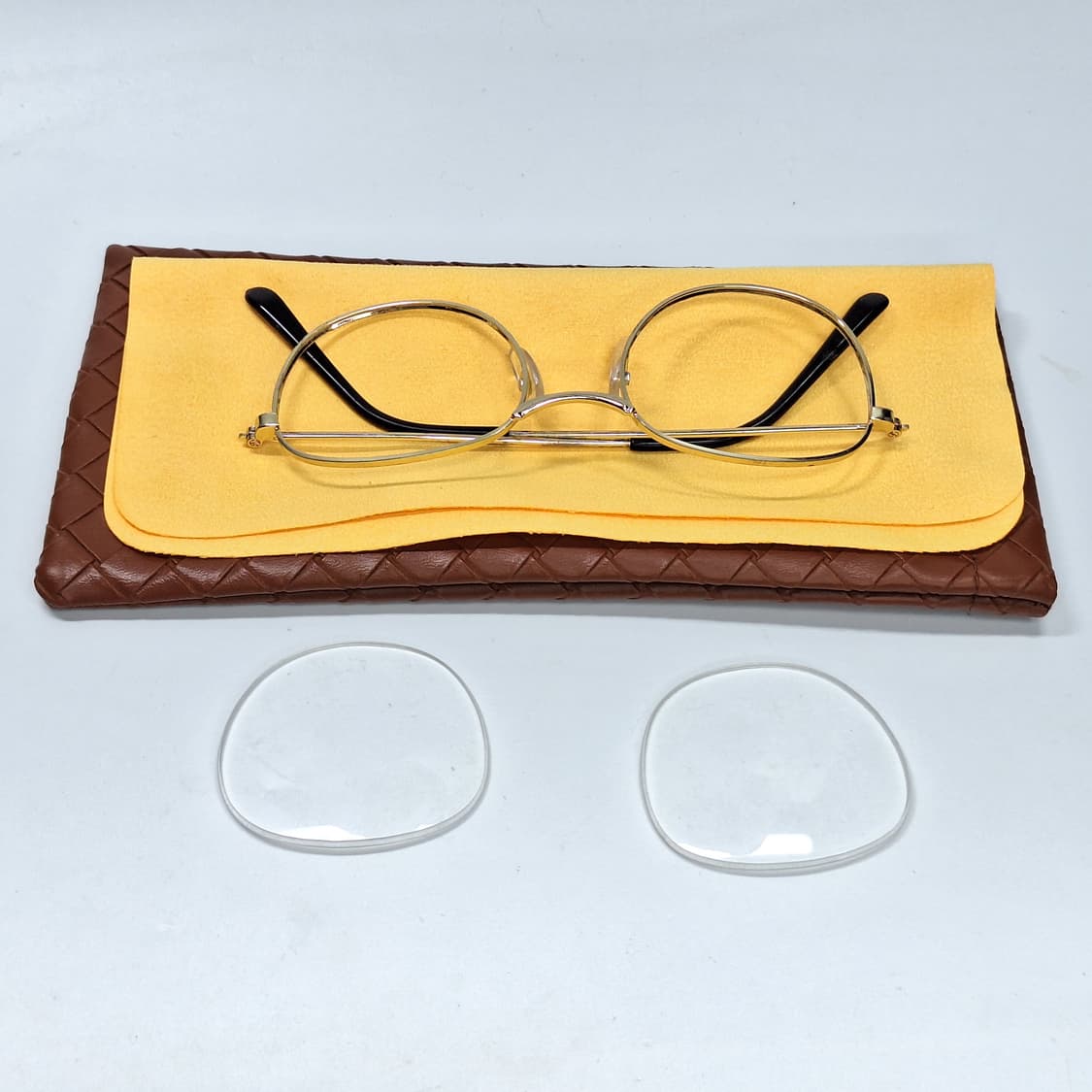 80s 일본 빈티지 소프트 스퀘어 메탈 안경테 128mm 클래식 레트로  상품이미지2