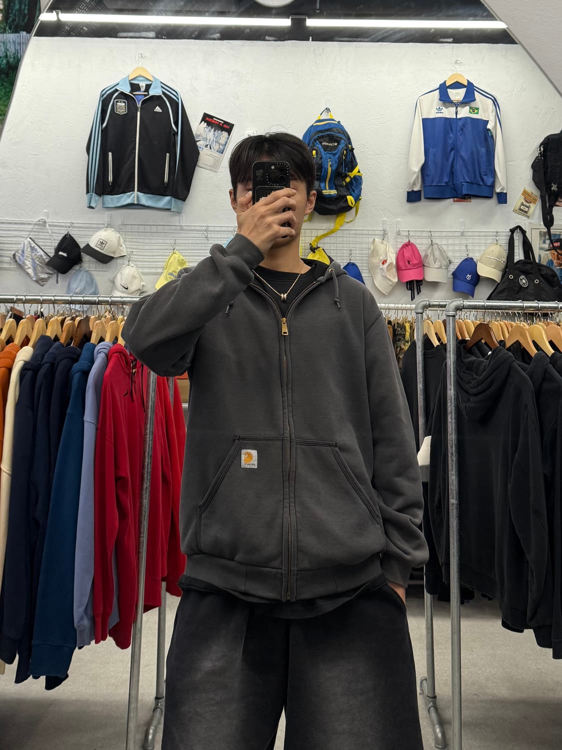 칼하트 써머 그레이 후드 집업 M 상품이미지1