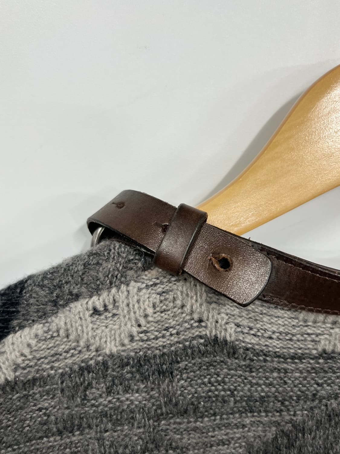 로렌 랄프로렌 패턴 울 캐시미어 랩 원피스 가디건 상품이미지4