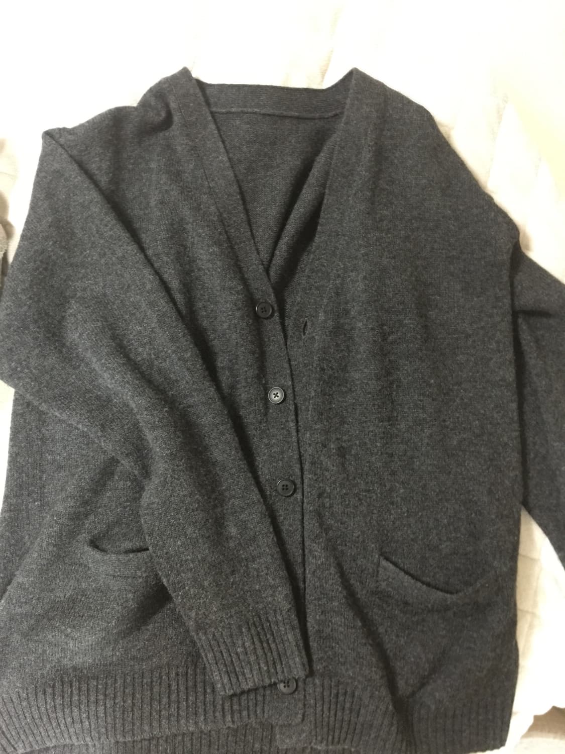MUJI 차콜 가디건 xl 상품이미지1