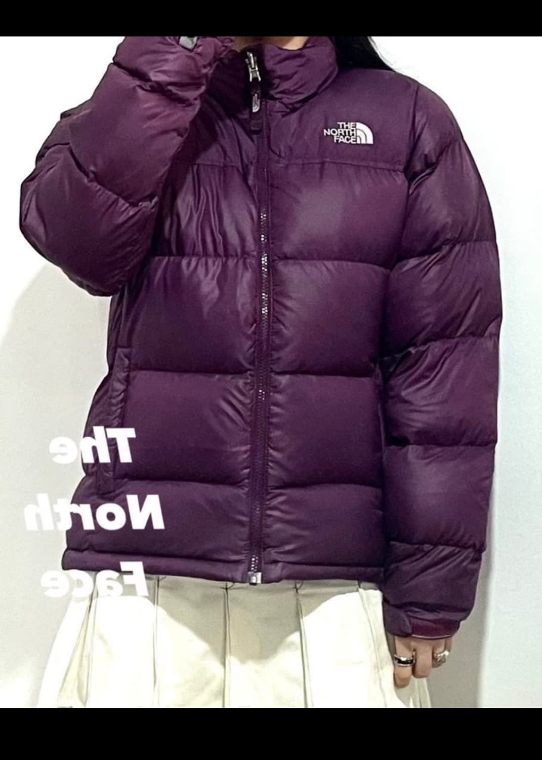 노스페이스 눕시 700 패딩 보라색 퍼플 85 정품 빈티지 등산 방한 상품이미지2