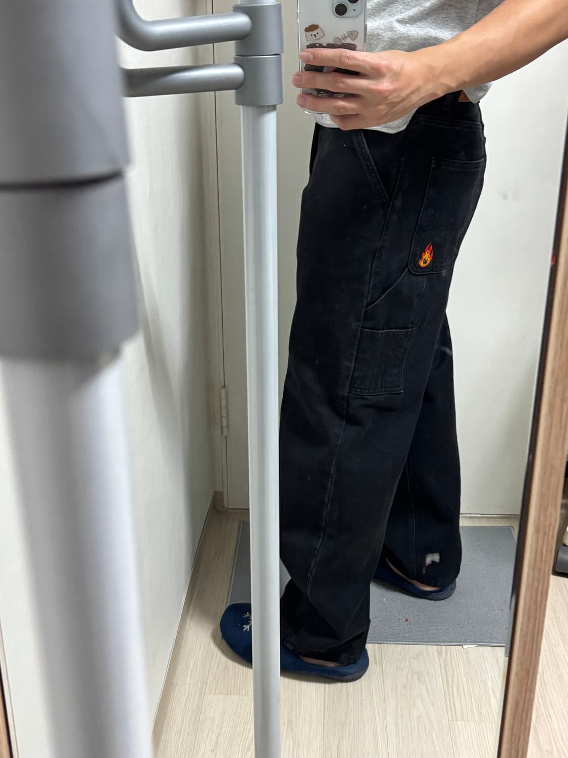 위캔더스 데님 워크 팬츠 블랙 m 상품이미지5