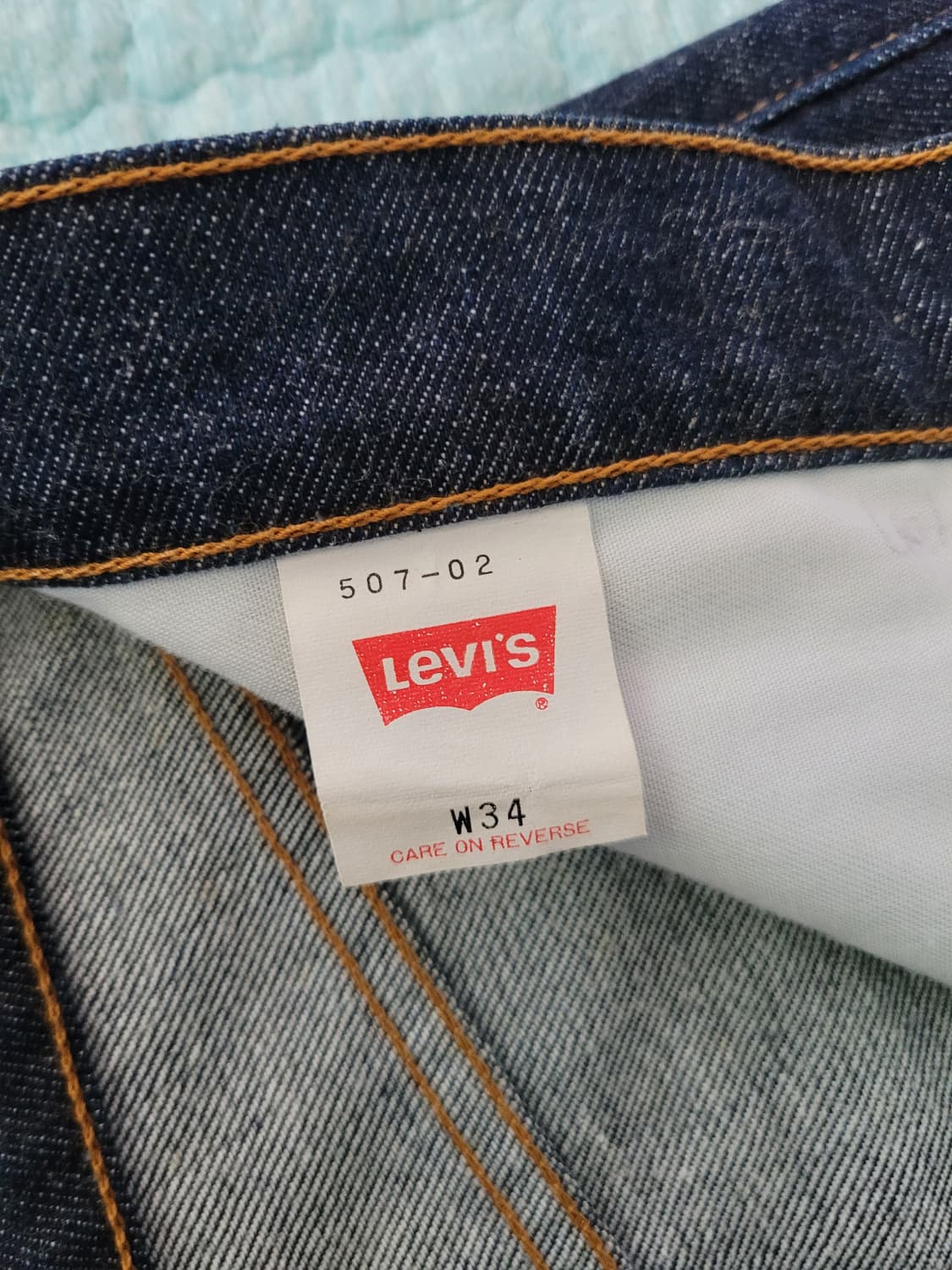 리바이스 재팬 507 레귤러스트레이트 진청진 탭34 (실32사이즈) 상품이미지3