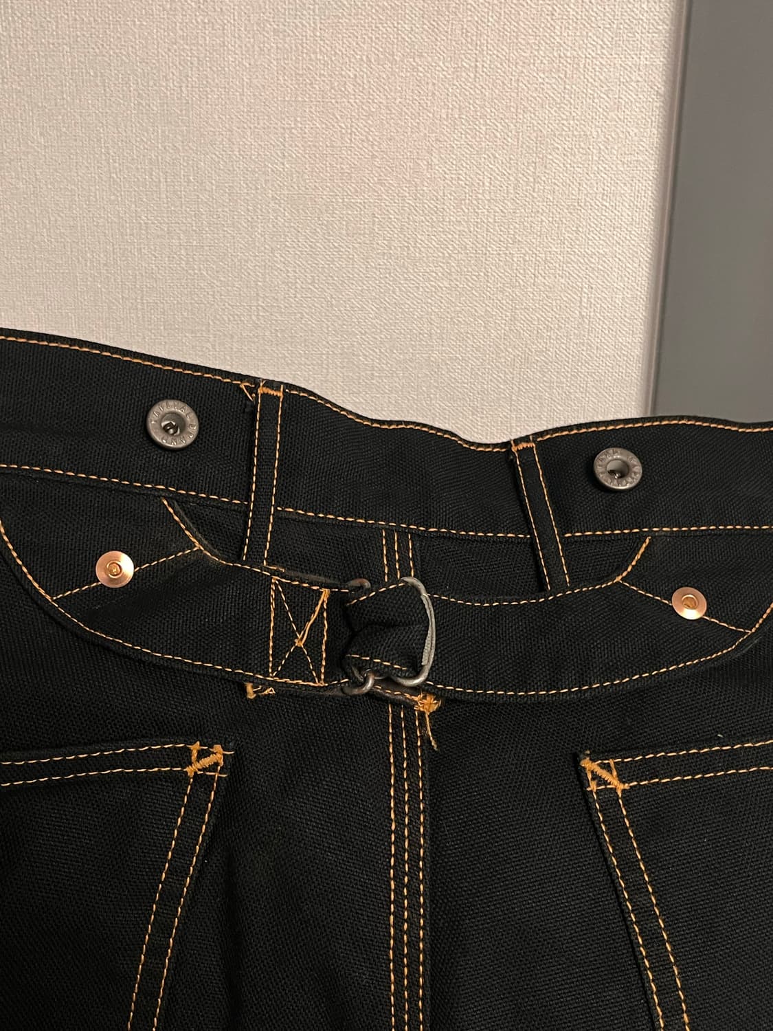 캐피탈 데님 럼버 팬츠 블랙 상품이미지4