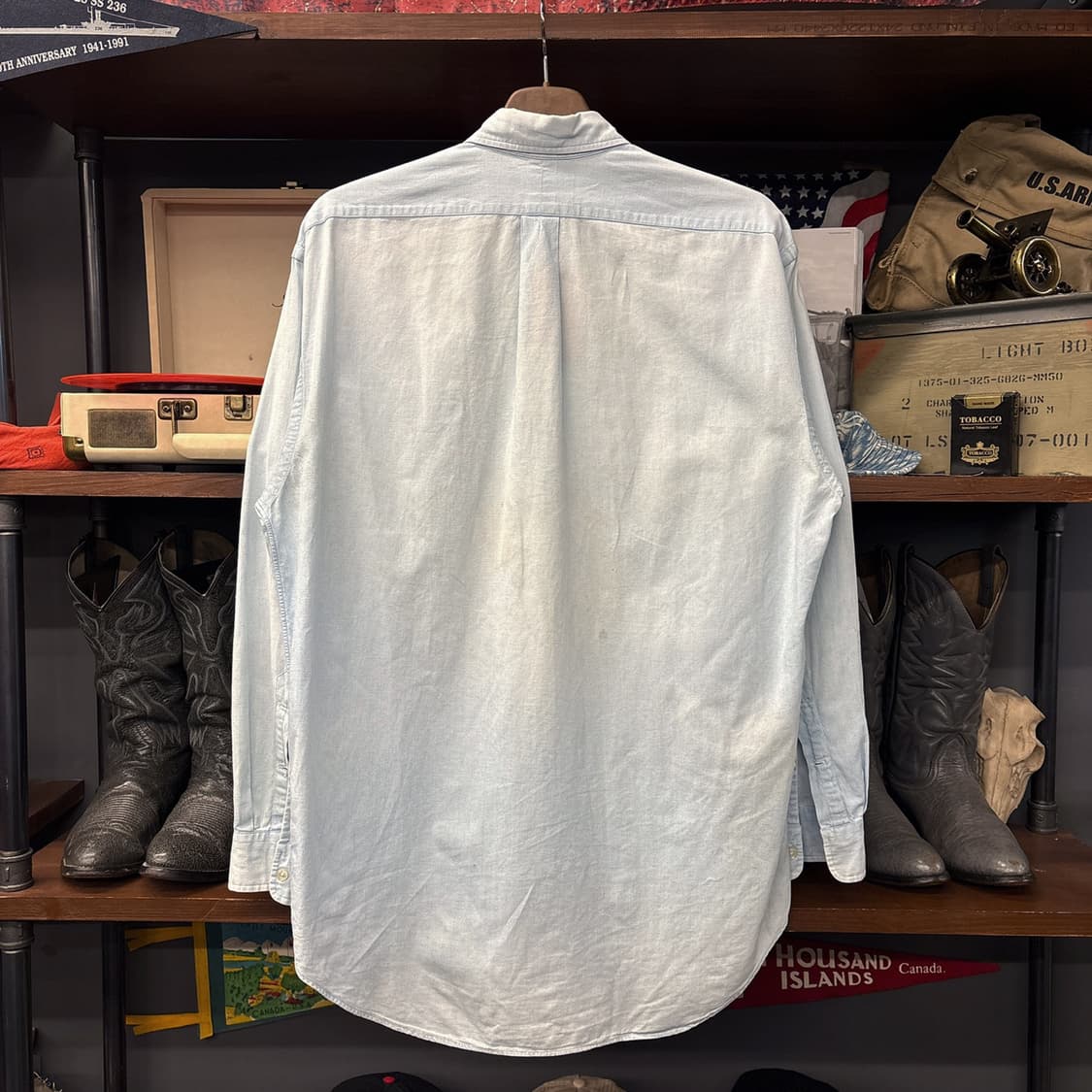 90s 폴로 랄프로렌 Big Shirt 라인  샴브레이 셔츠 N1009 상품이미지2