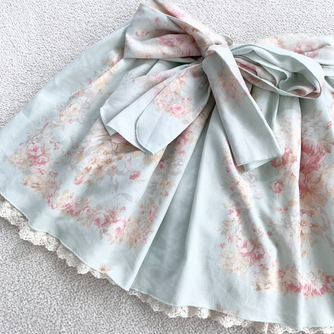 Liz lisa ♥ 수채화민트 엔틱 왕리본 스커트 상품이미지3