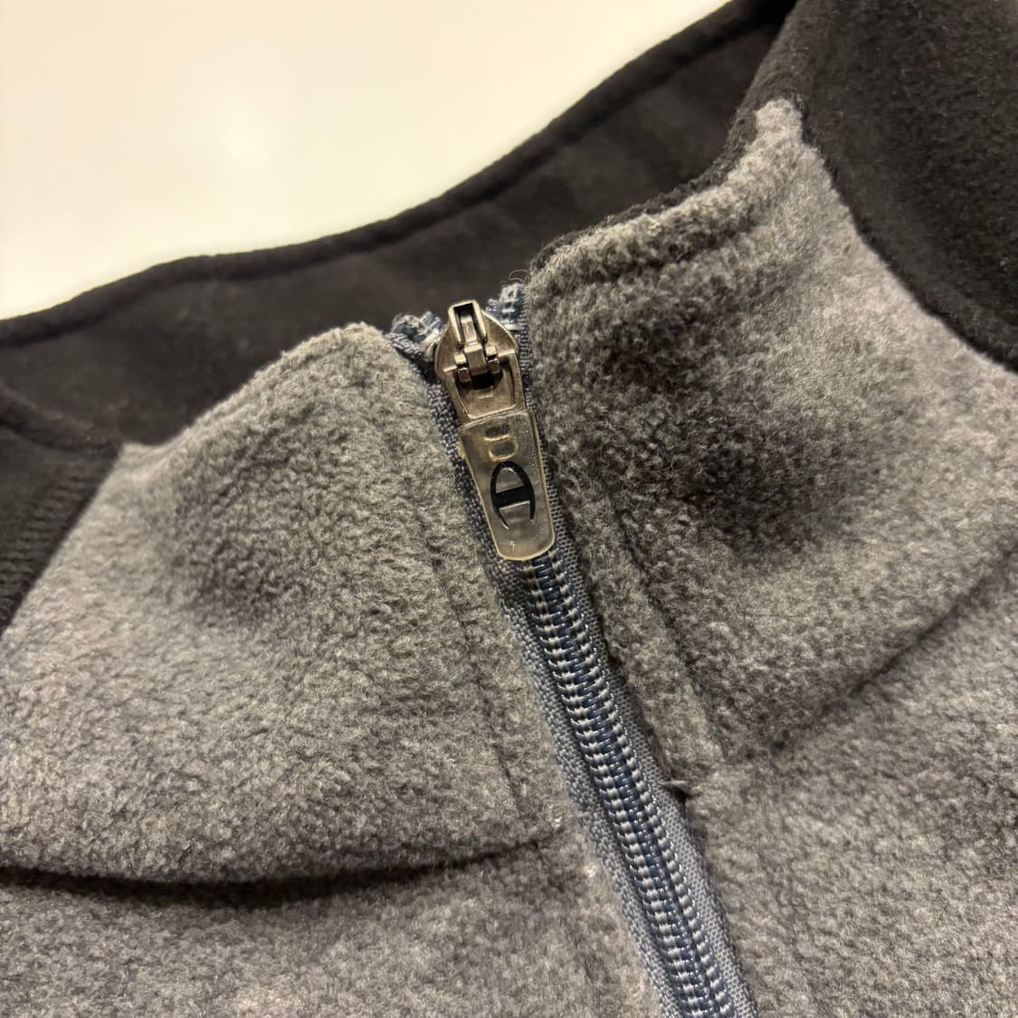 [L] 챔피온 블랙/그레이 후리스 풀집업 자켓 D82 상품이미지5