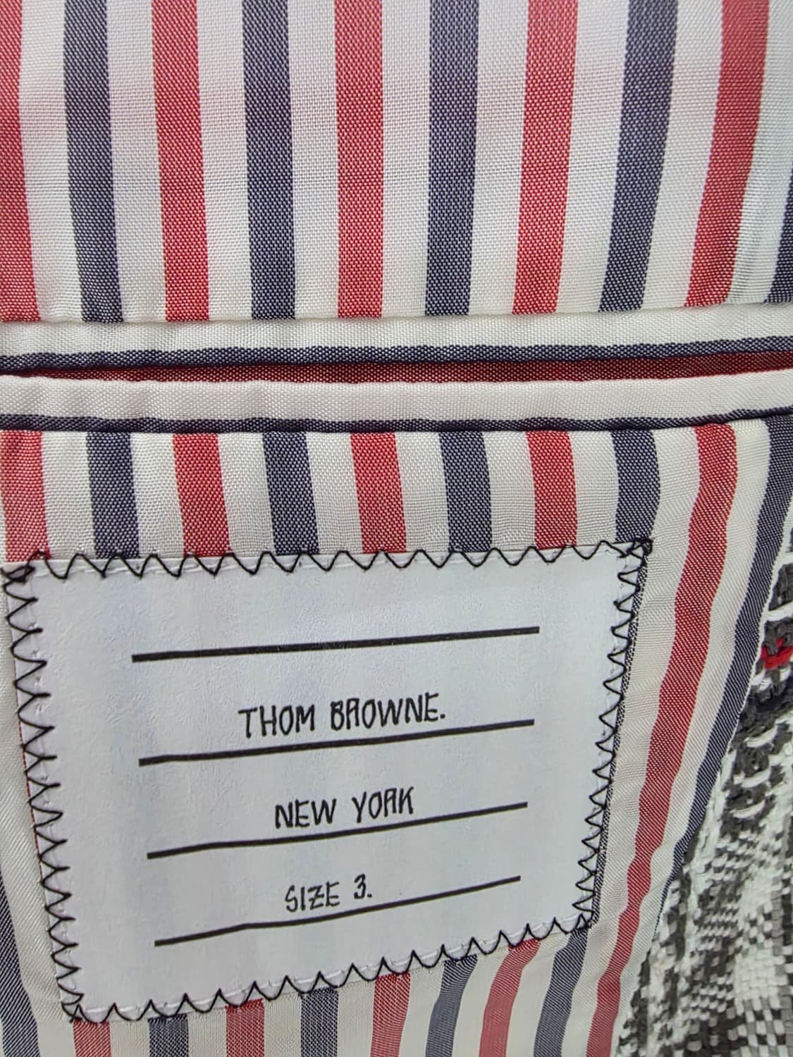 톰브라운 트위드 체크 자켓 국내매장판 상품이미지6