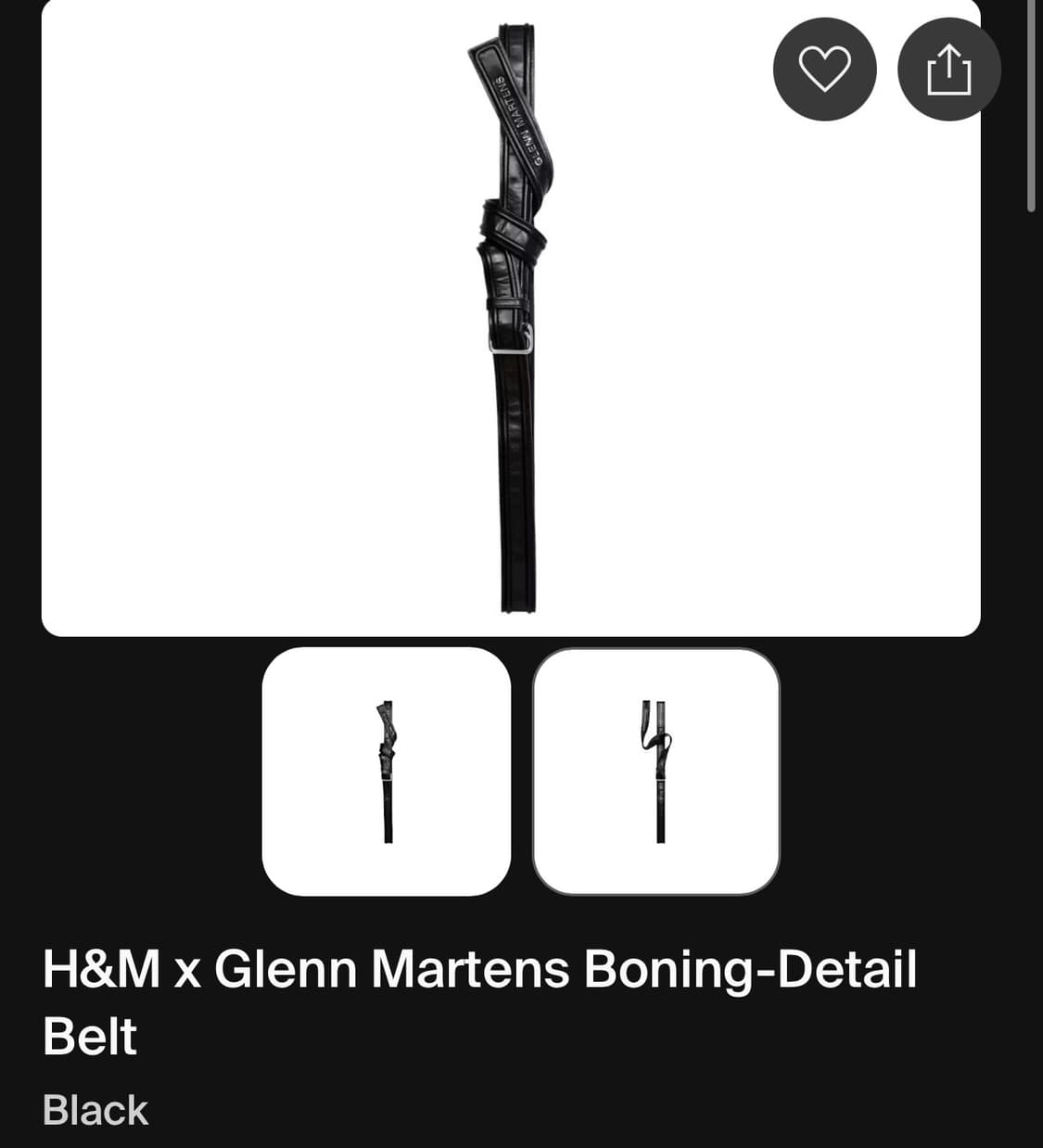 h&m glenn martens belt 상품이미지1