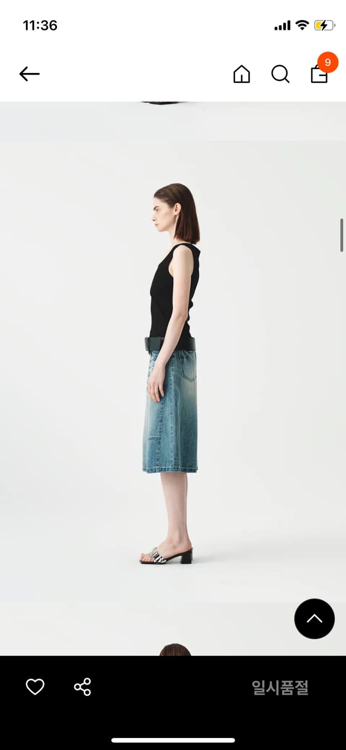 마뗑킴 슬리브리스 나시 ribbed slim sleeveless 상품이미지4
