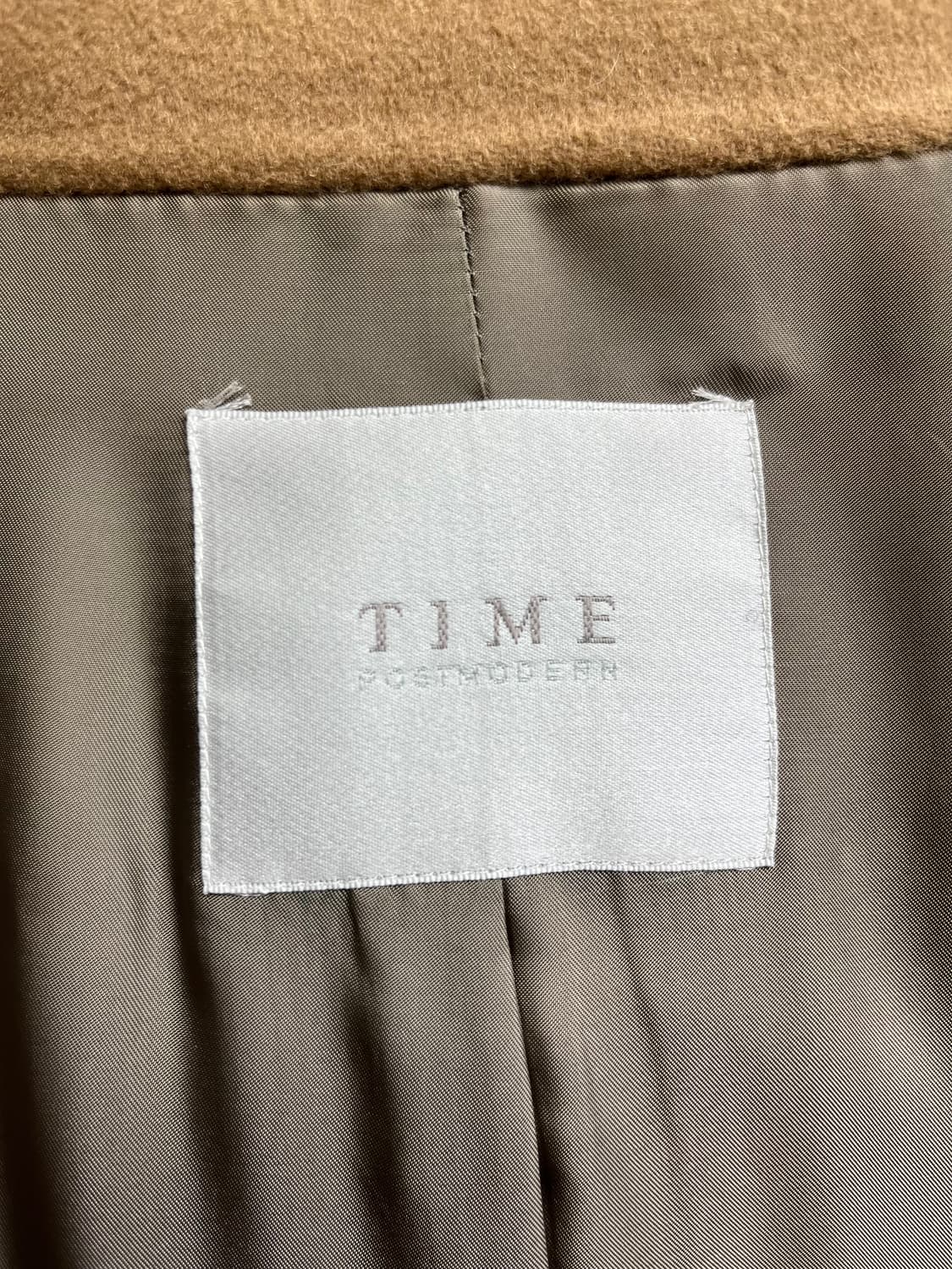 타임옴므 베이지 캐시미어 건플랩 벨티드 코트 100사이즈 상품이미지6