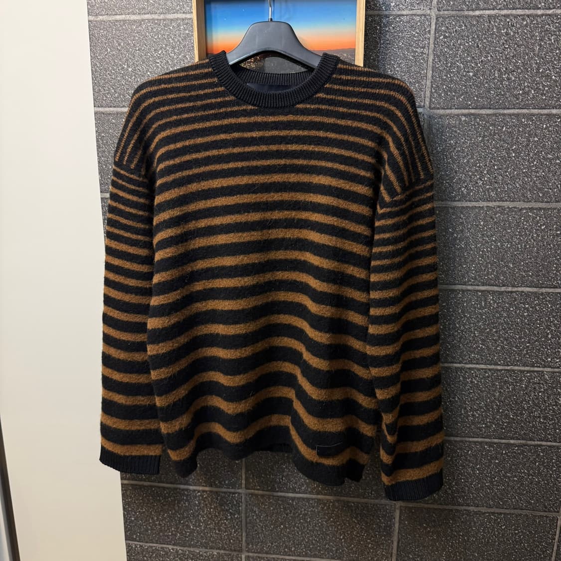 [L] 준지 Juun.J 알파카 혼방 스트라이프 니트 상품이미지1