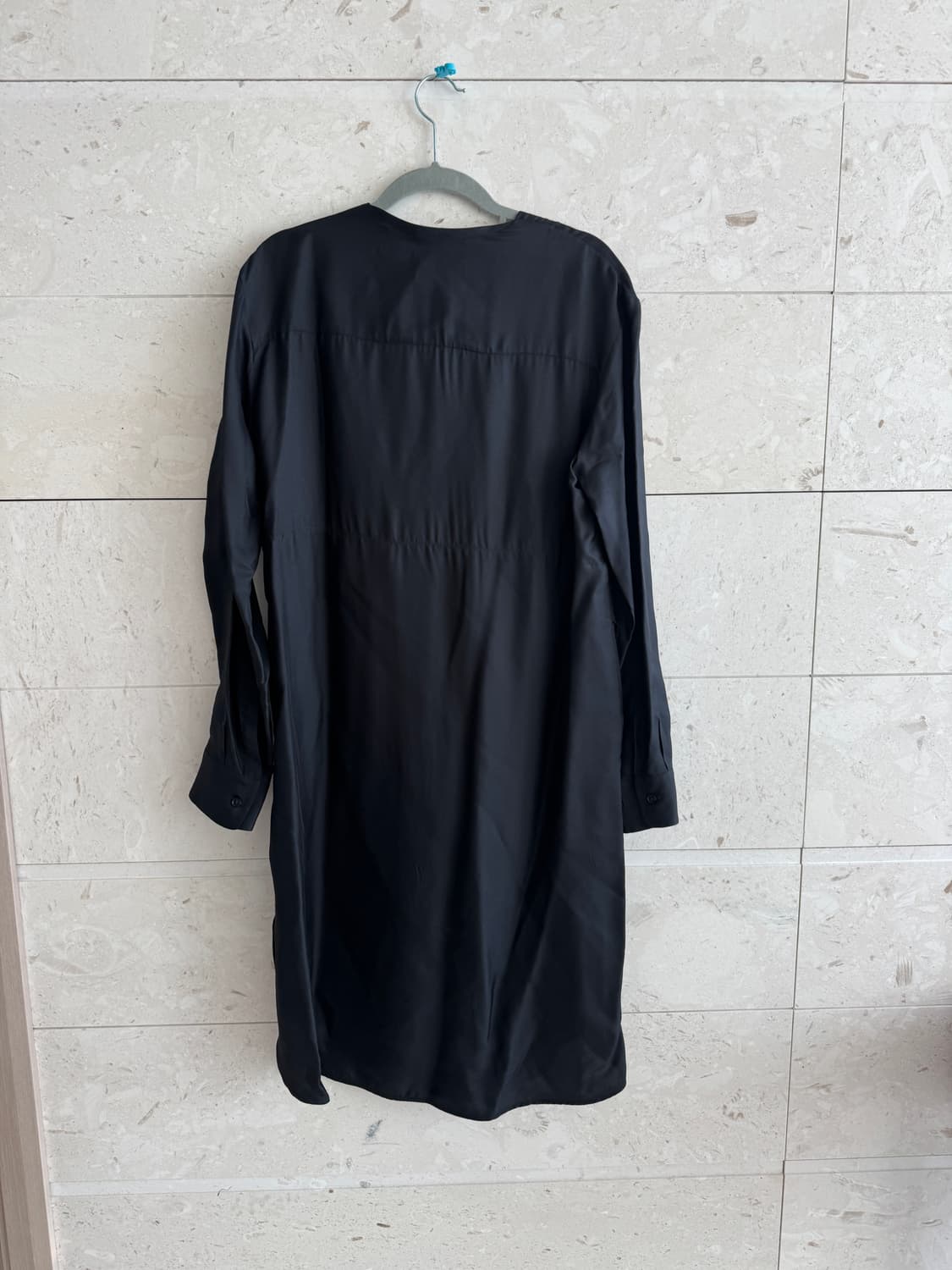 질샌더 JIL SANDER  실크 레이온 혼방 셔츠 원피스 36 컬러 블 상품이미지4