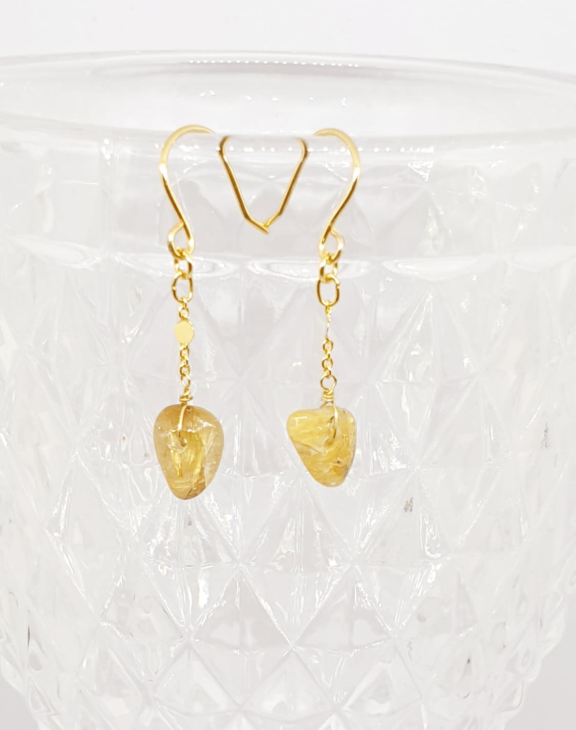 골든 루틸쿼츠 텀블 귀걸이 상품이미지1