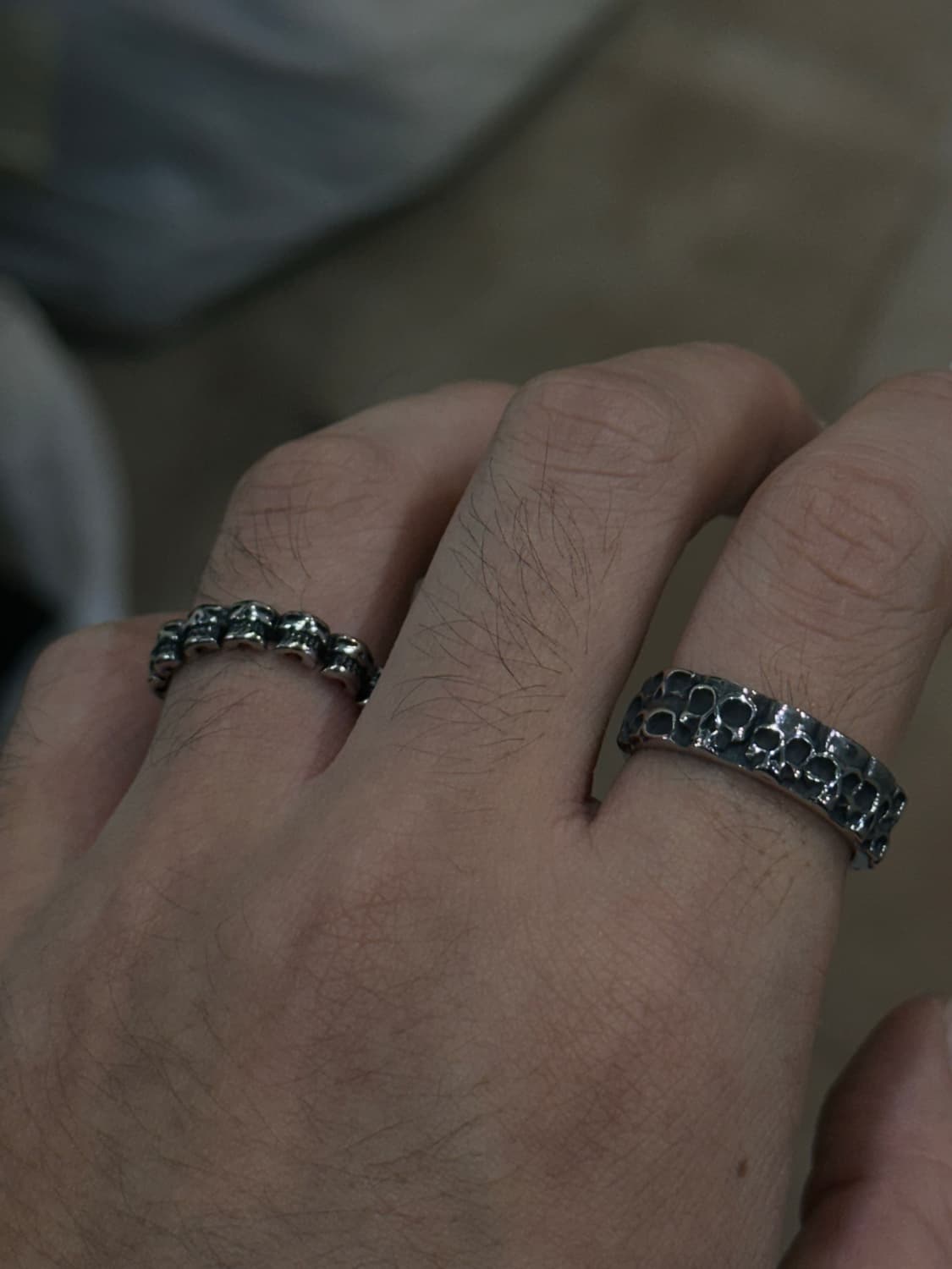 Cutting skull ring - 커팅 스컬 반지 상품이미지5