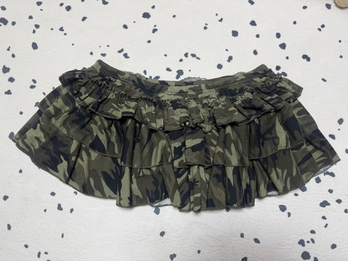 쉬인 카모 캉캉 스커트 상품이미지2