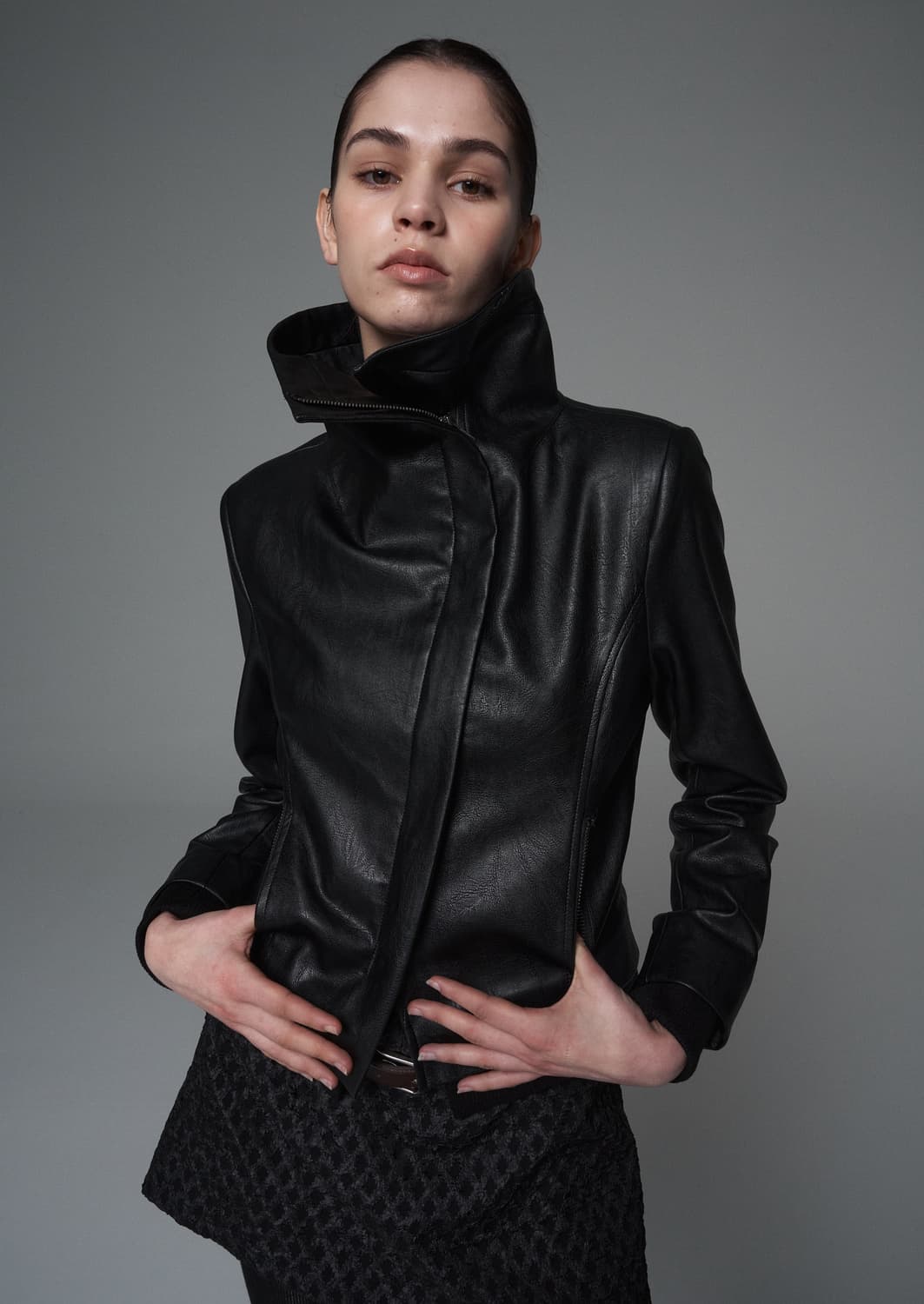 구해요) Settle for moon 레더 자켓 상품이미지2