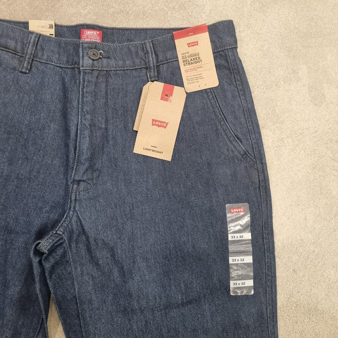 새상품 일본 리바이스 XX치노 데님 청바지 하이볼핏 릴렉스스트레이트 33 상품이미지4