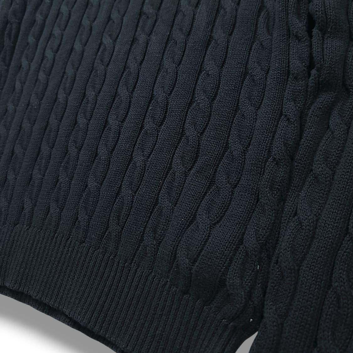 [XL] 타미힐피거 블랙 클래식 케이블 니트 상품이미지5
