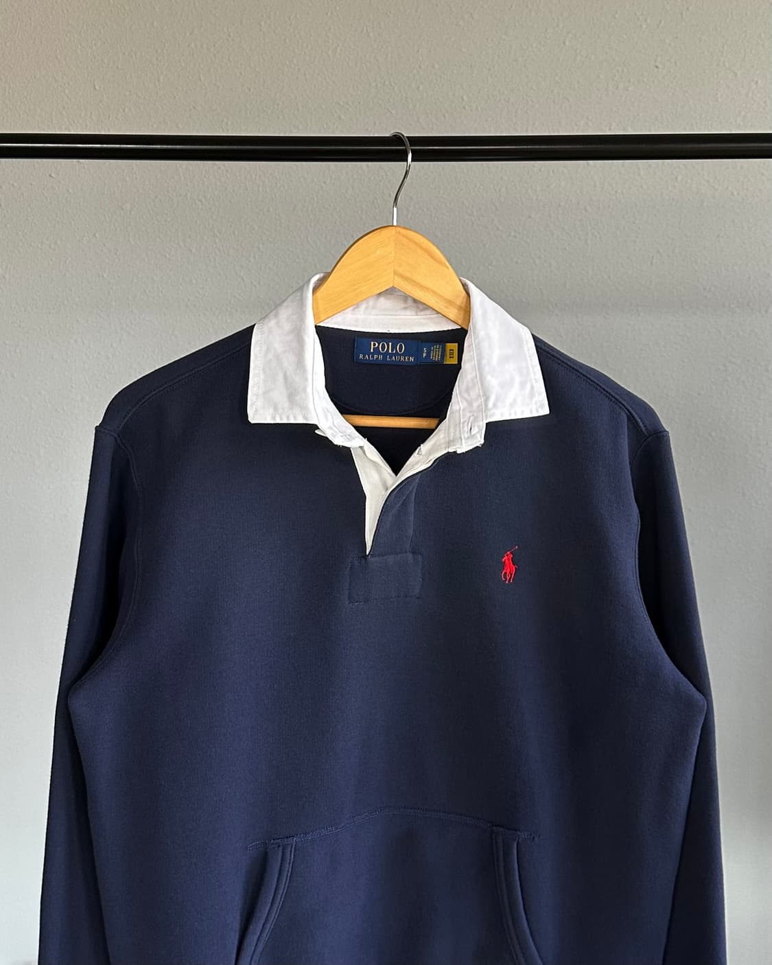 [S]폴로 랄프로렌 후리스 럭비 티셔츠 네이비 상품이미지3