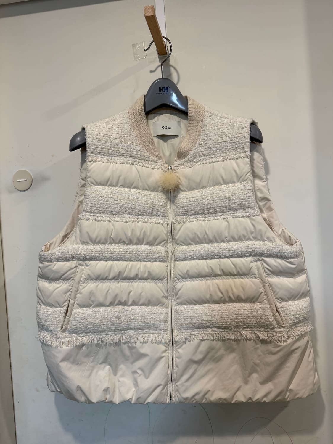 o2nd 오즈세컨 구스 트위드 패딩 조끼 상품이미지1