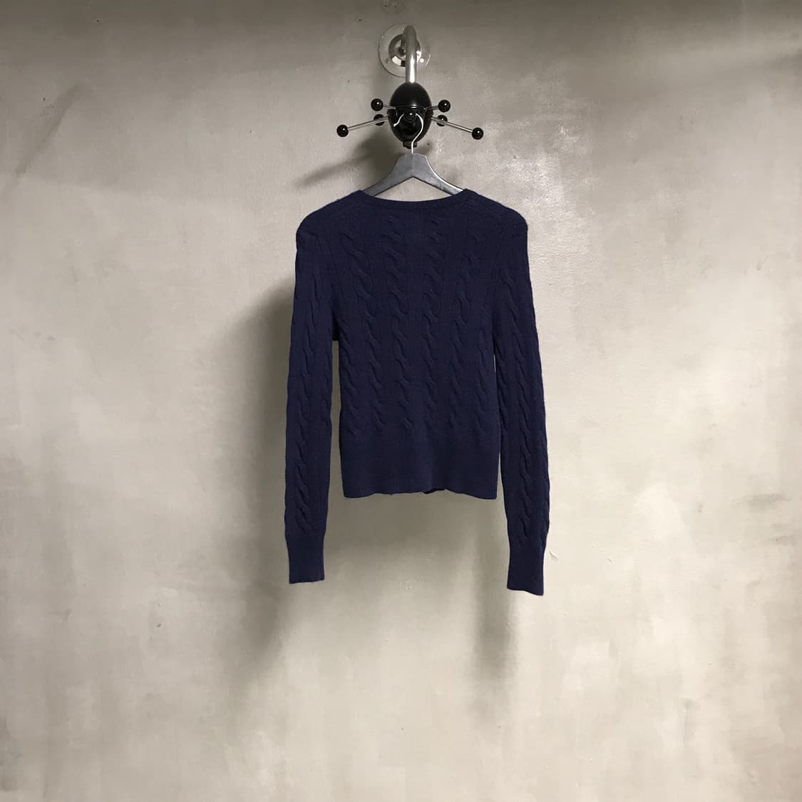 폴로 랄프로렌 QR 케이블 니트 가디건 네이비 M(W) 상품이미지7