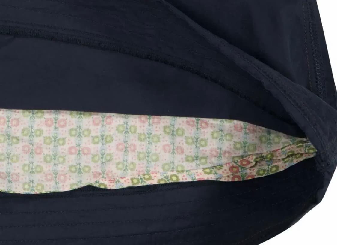 코이세이오 로우 엣지 코튼 스커트 네이비 상품이미지5