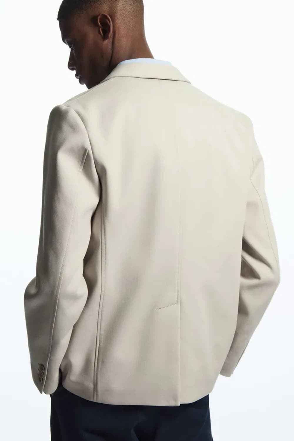 COS 남성 코튼 트윌 싱글 브레스트 블레이저 (베이지/50, 새상품) 상품이미지8