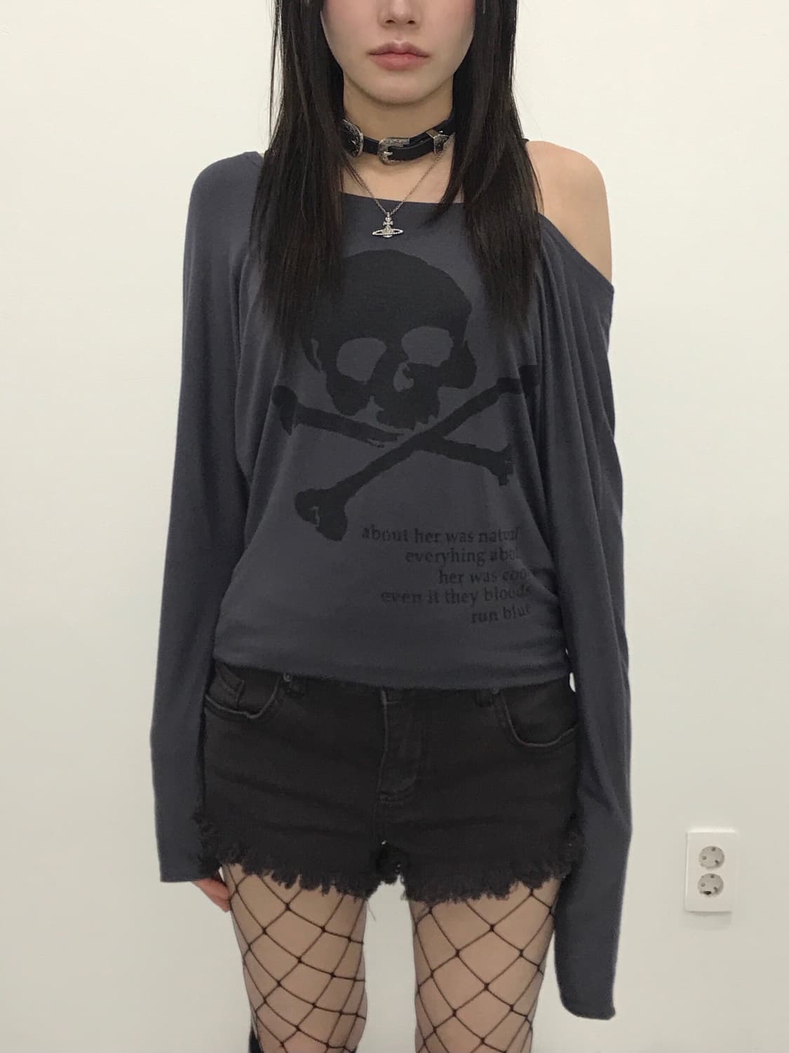 Mo’a Archive Skull Graphic Boat Neck Top 상품이미지9