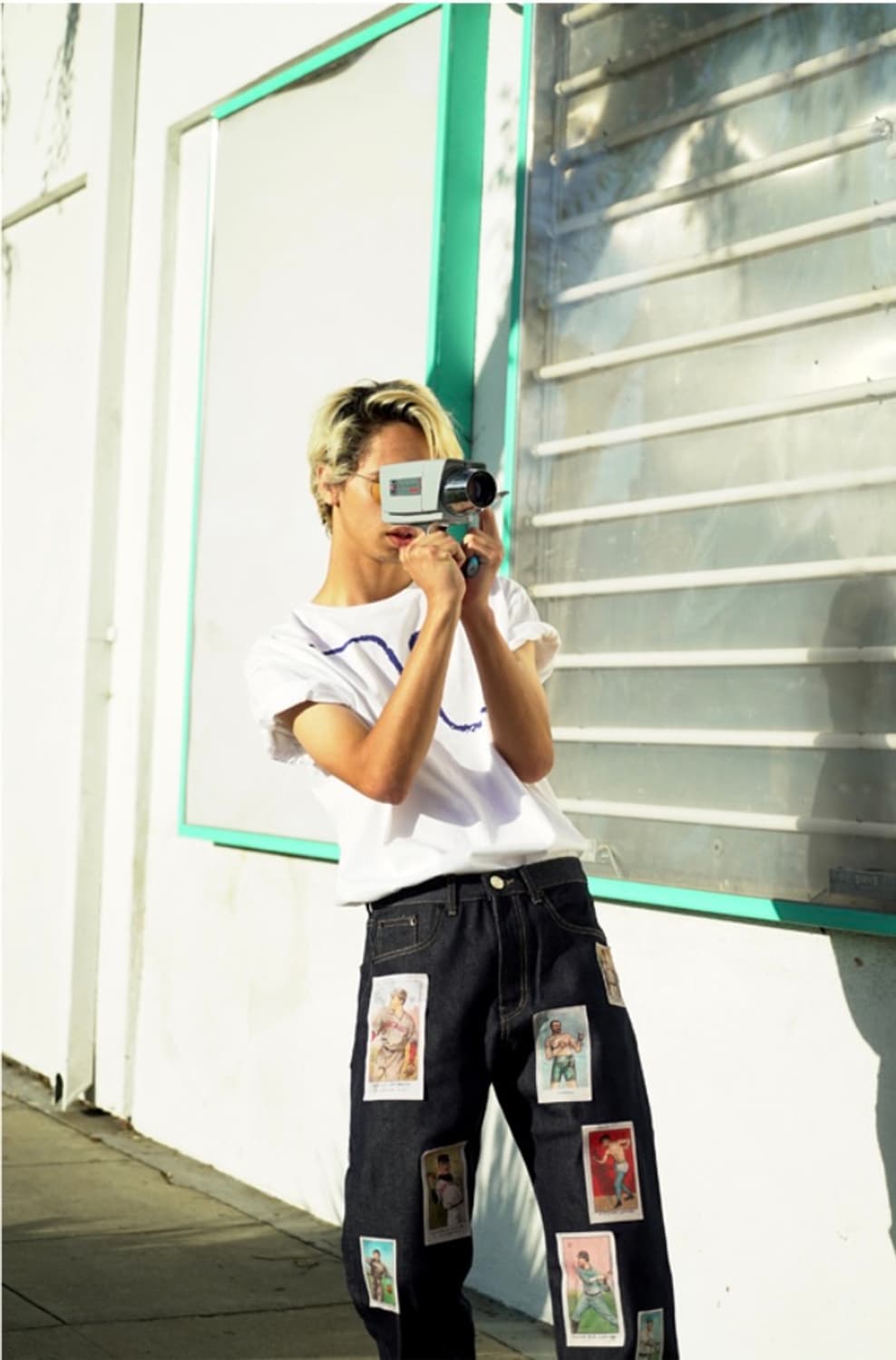 EASYBUSY Baseballcard Patchwork Jeans XL 상품이미지3