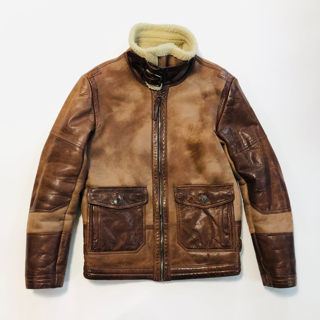 시리즈 B-3 레더 무스탕 자켓 상품이미지1