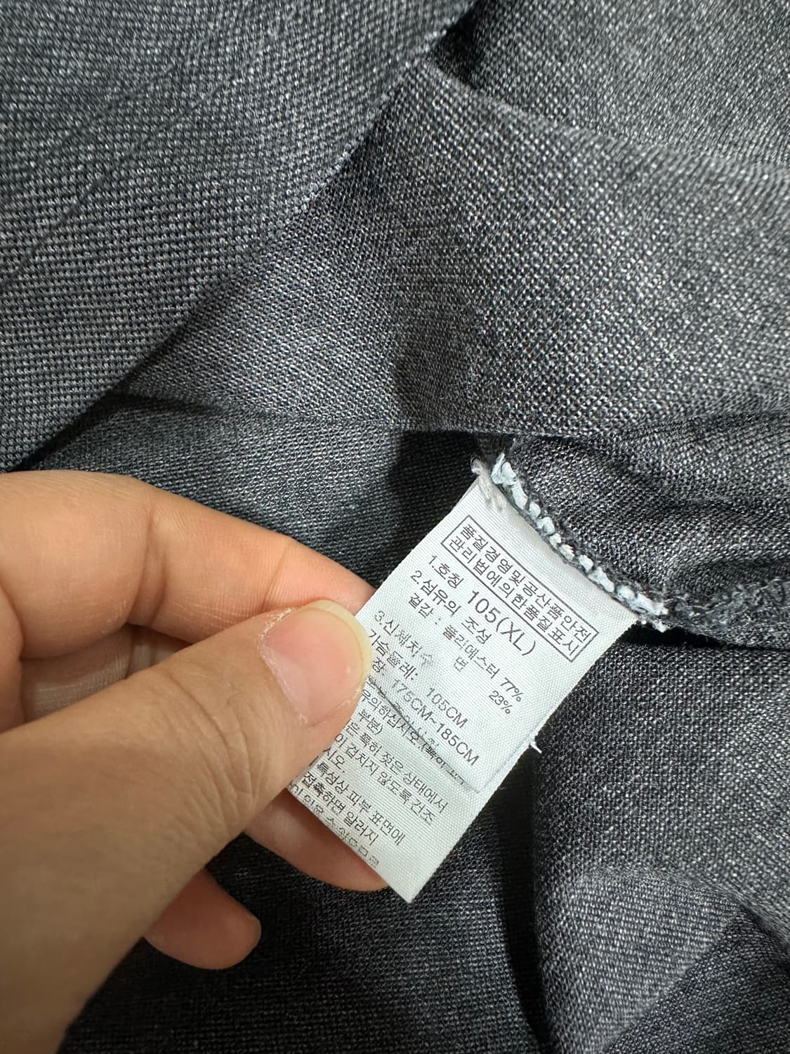 노스페이스 차콜 그레이 카라 반팔 티셔츠 XL 올드스쿨 상품이미지6