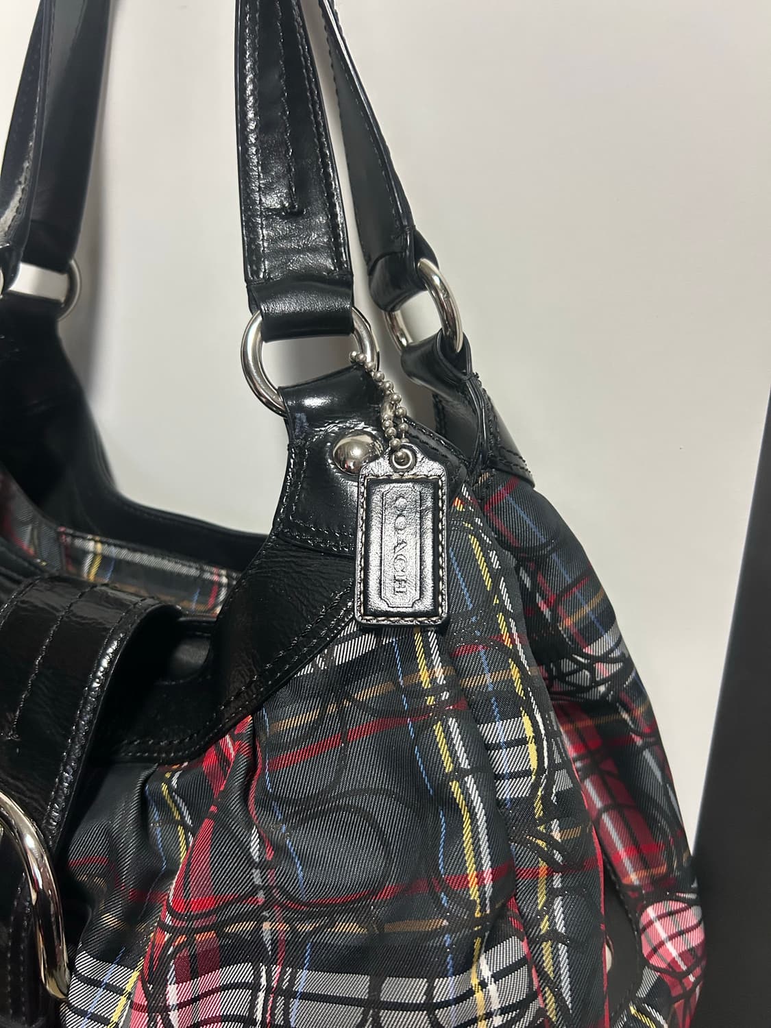 Coach 체크 패턴 코치 호보백 상품이미지2