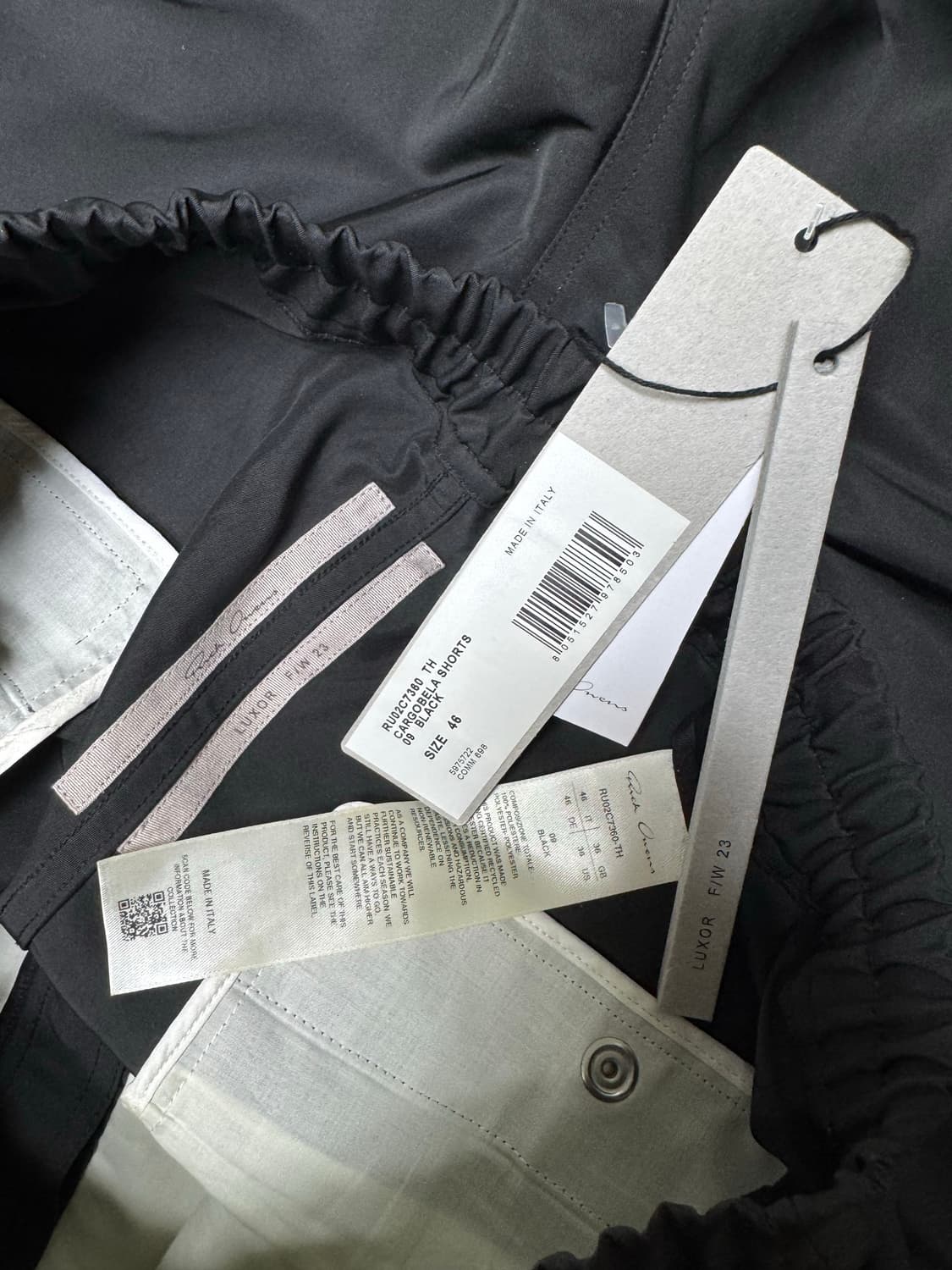 릭오웬스 rickowens 23fw 카고 벨라 반바지 46 상품이미지4